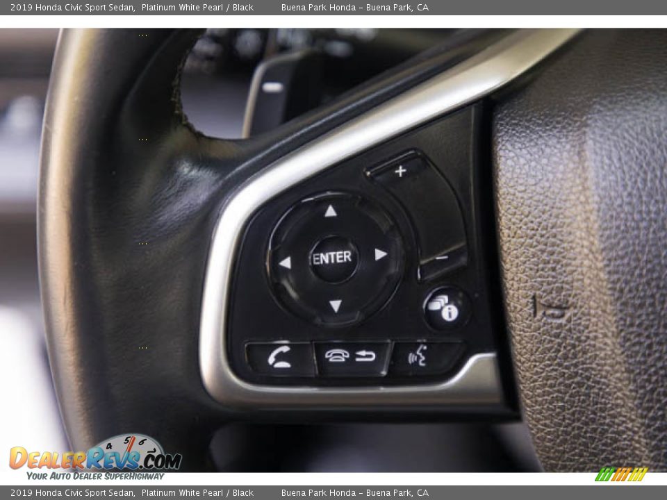 2019 Honda Civic Sport Sedan Platinum White Pearl / Black Photo #14
