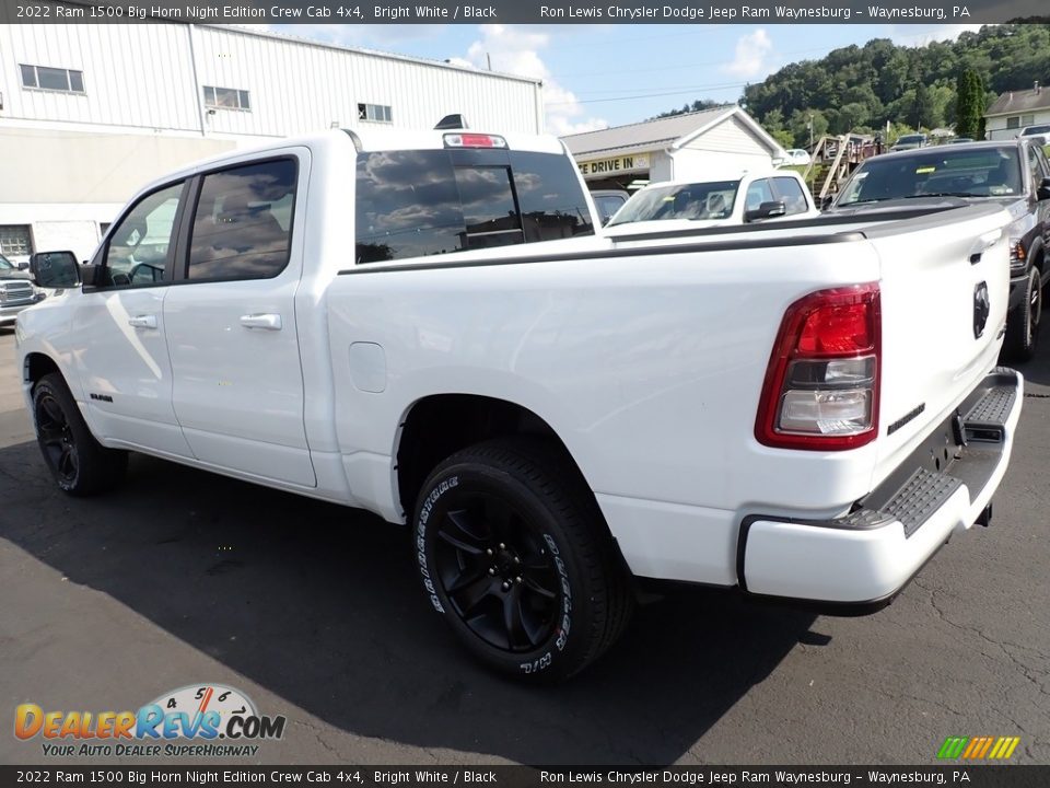 2022 Ram 1500 Big Horn Night Edition Crew Cab 4x4 Bright White / Black Photo #3
