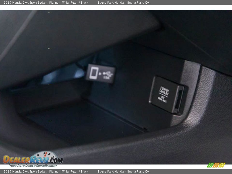 2019 Honda Civic Sport Sedan Platinum White Pearl / Black Photo #23