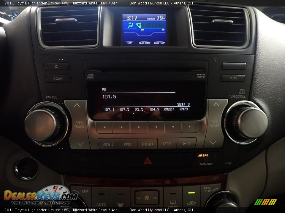2011 Toyota Highlander Limited 4WD Blizzard White Pearl / Ash Photo #26