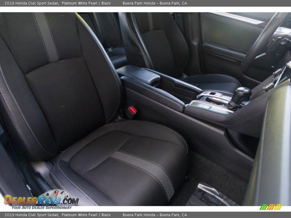 2019 Honda Civic Sport Sedan Platinum White Pearl / Black Photo #24
