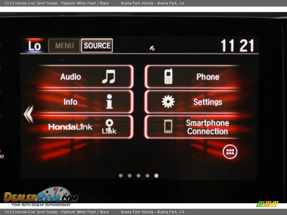 2019 Honda Civic Sport Sedan Platinum White Pearl / Black Photo #25