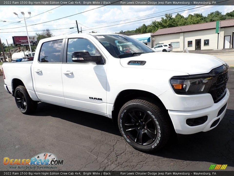 2022 Ram 1500 Big Horn Night Edition Crew Cab 4x4 Bright White / Black Photo #7