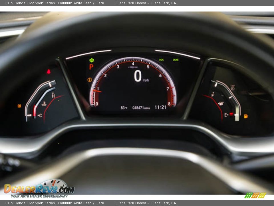 2019 Honda Civic Sport Sedan Platinum White Pearl / Black Photo #27