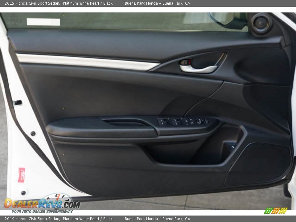 2019 Honda Civic Sport Sedan Platinum White Pearl / Black Photo #28