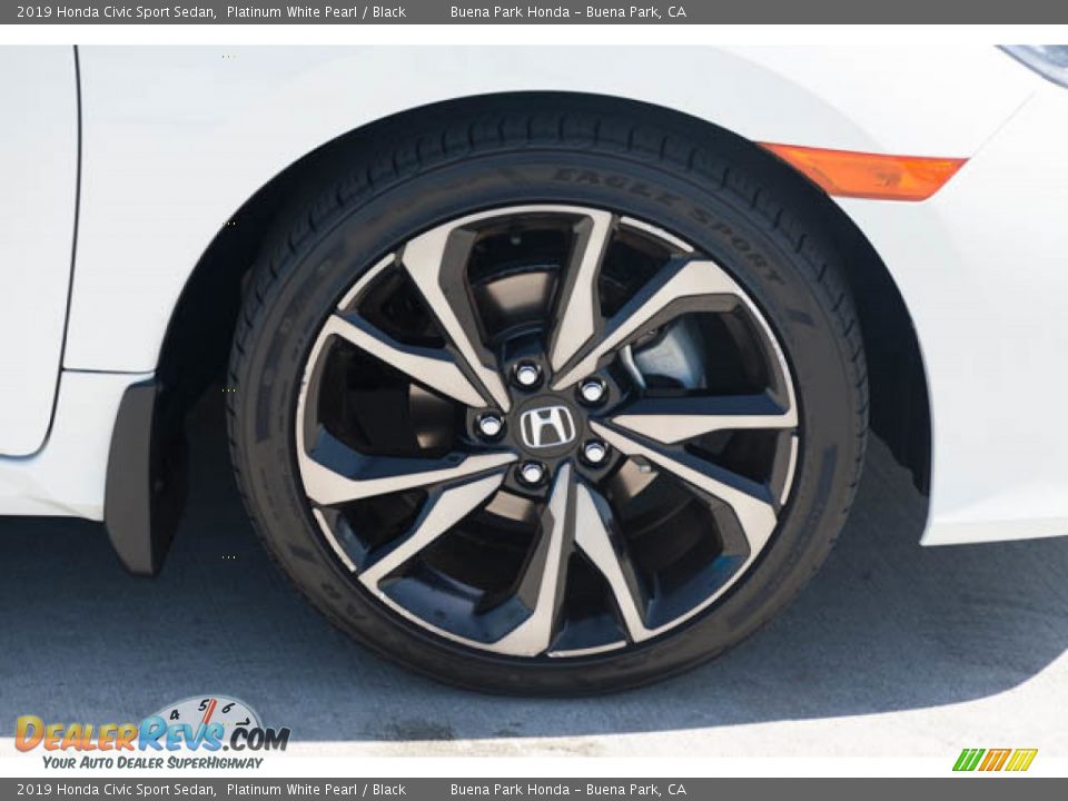 2019 Honda Civic Sport Sedan Platinum White Pearl / Black Photo #35