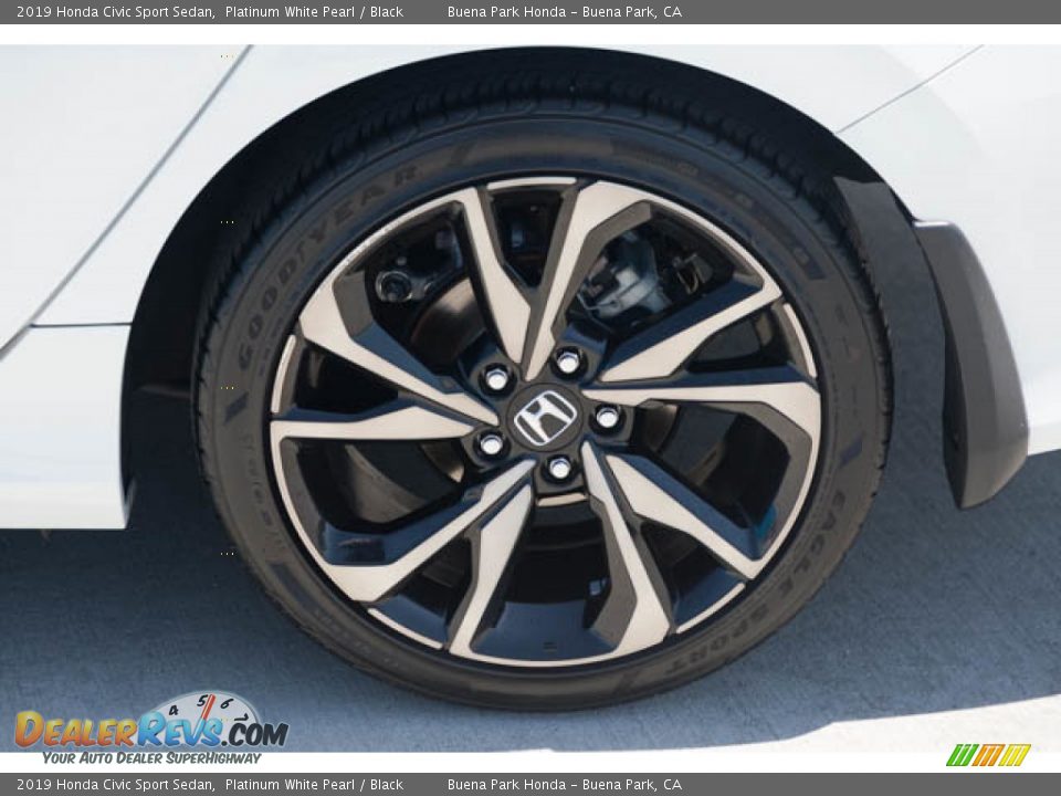 2019 Honda Civic Sport Sedan Platinum White Pearl / Black Photo #36