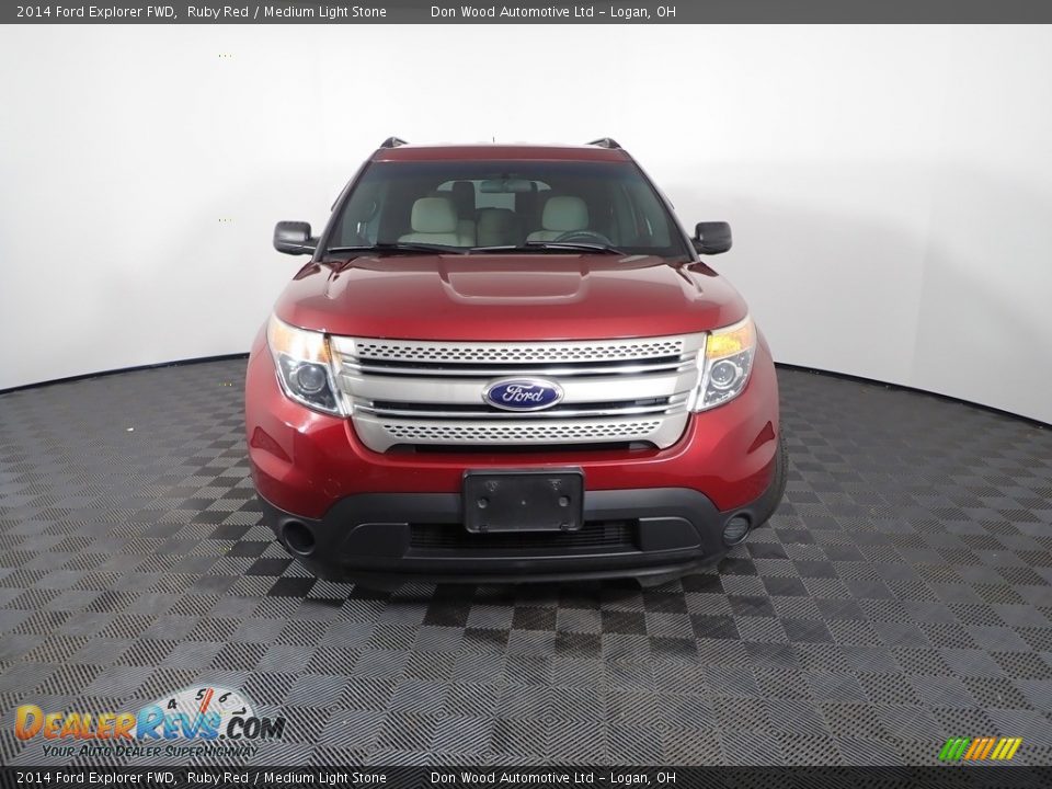 2014 Ford Explorer FWD Ruby Red / Medium Light Stone Photo #4