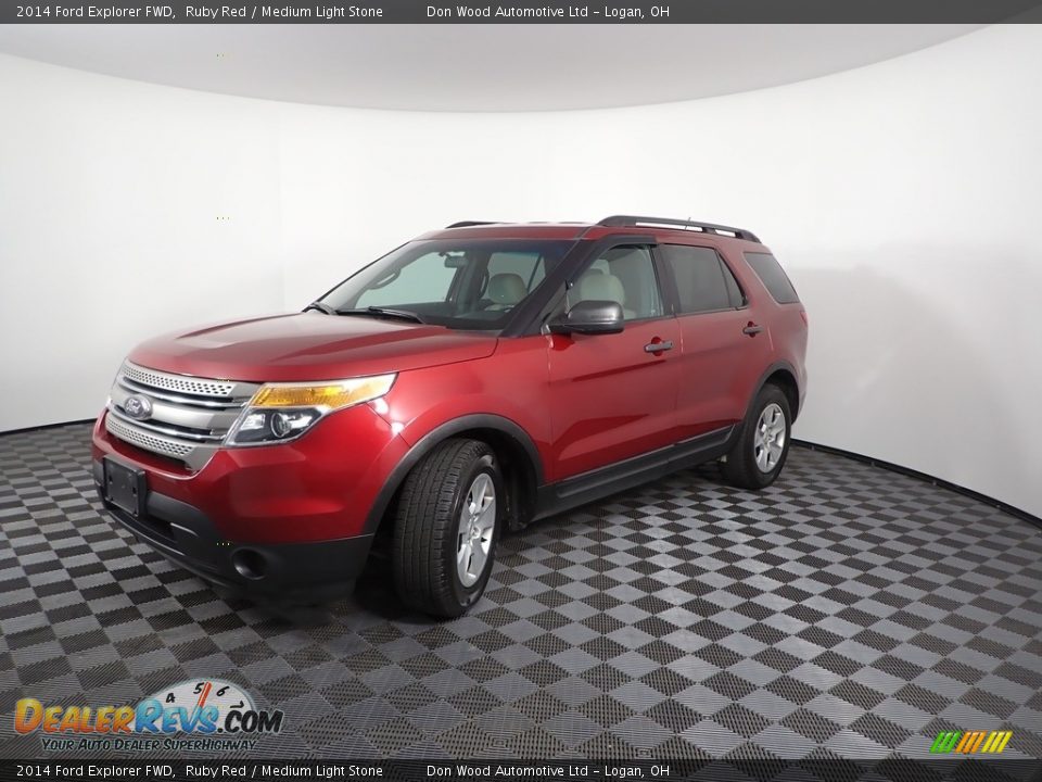 2014 Ford Explorer FWD Ruby Red / Medium Light Stone Photo #5