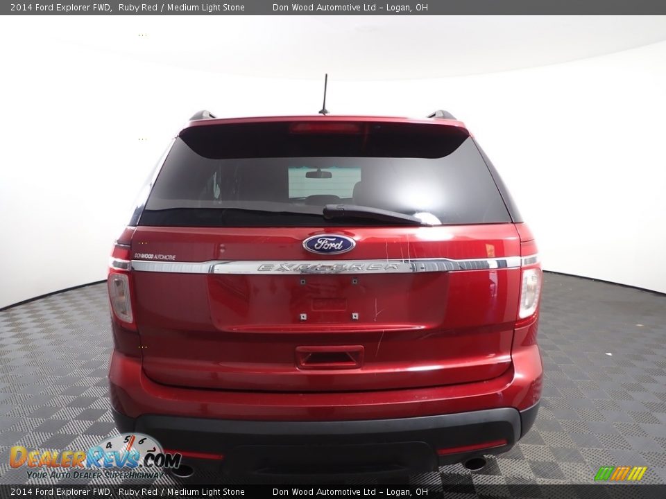 2014 Ford Explorer FWD Ruby Red / Medium Light Stone Photo #7
