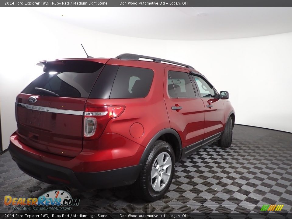 2014 Ford Explorer FWD Ruby Red / Medium Light Stone Photo #10