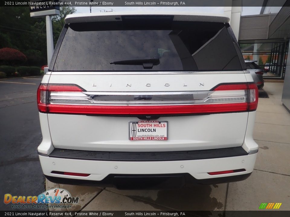 2021 Lincoln Navigator L Reserve 4x4 Pristine White / Ebony Photo #4