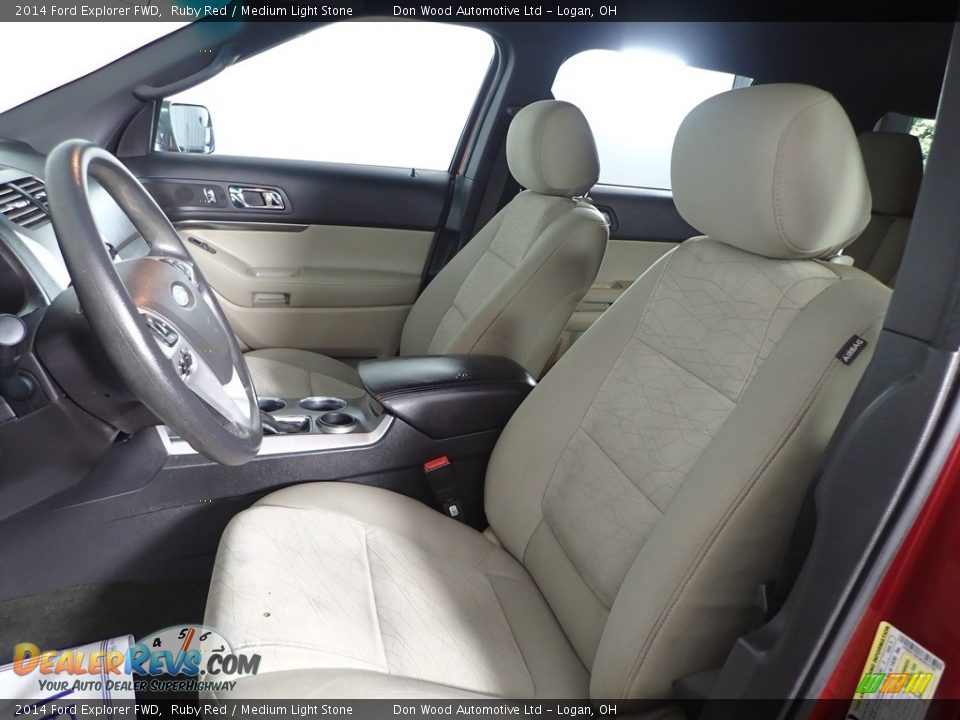 2014 Ford Explorer FWD Ruby Red / Medium Light Stone Photo #13