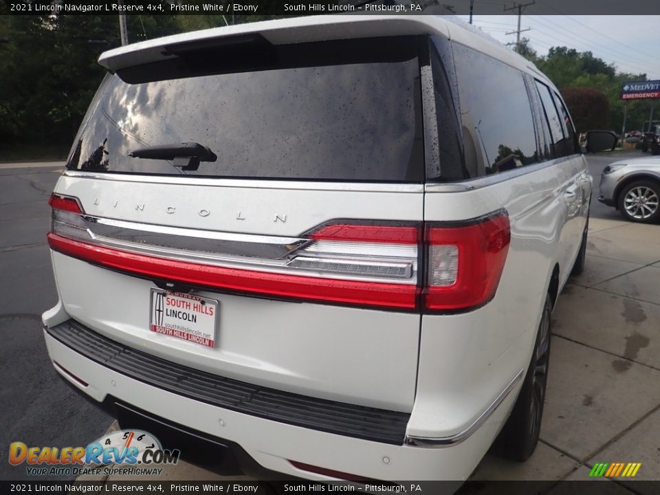 2021 Lincoln Navigator L Reserve 4x4 Pristine White / Ebony Photo #6