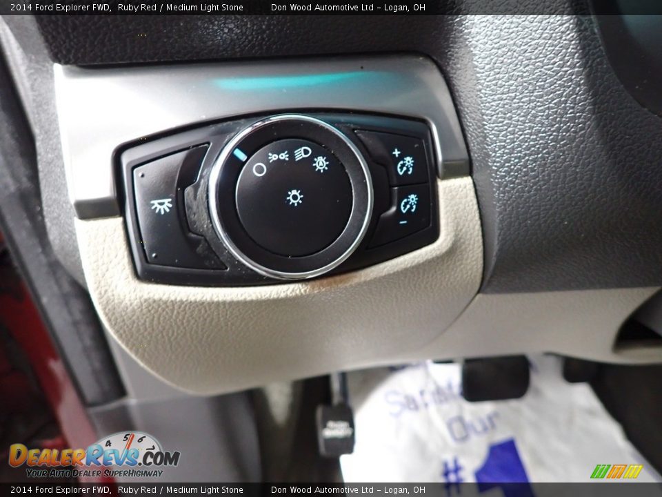 2014 Ford Explorer FWD Ruby Red / Medium Light Stone Photo #15