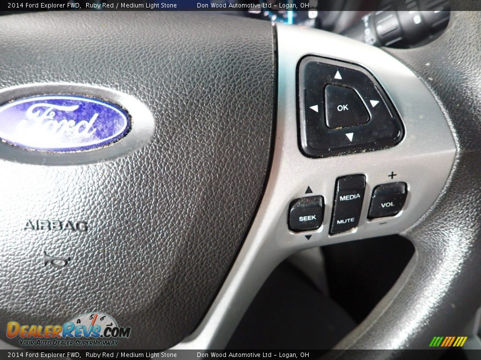 2014 Ford Explorer FWD Ruby Red / Medium Light Stone Photo #17
