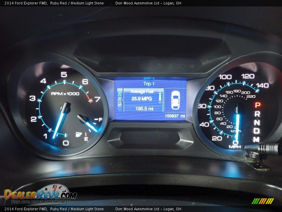 2014 Ford Explorer FWD Ruby Red / Medium Light Stone Photo #18