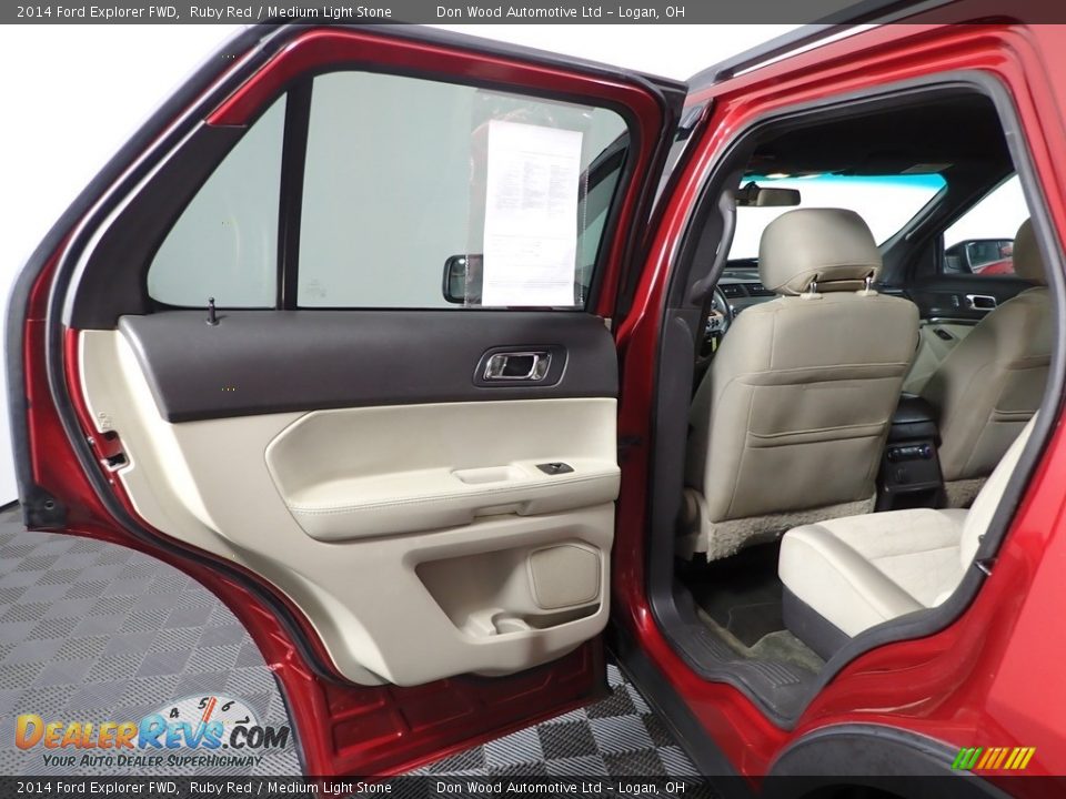 2014 Ford Explorer FWD Ruby Red / Medium Light Stone Photo #20