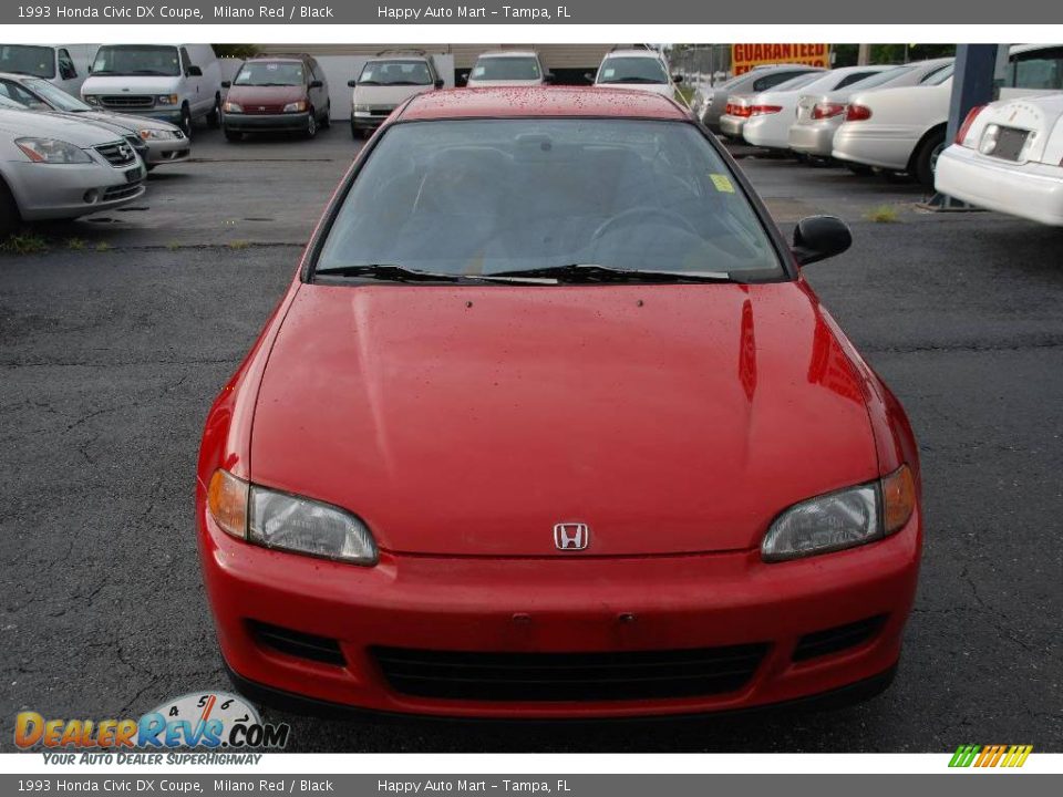 1993 Honda Civic DX Coupe Milano Red / Black Photo #2