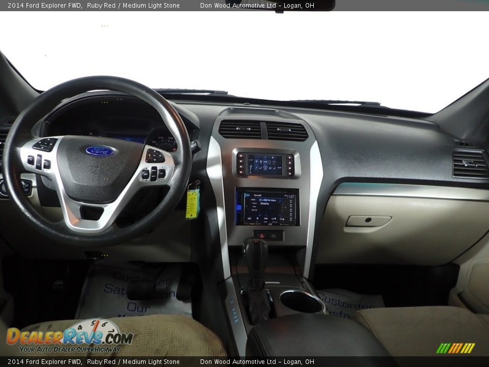 2014 Ford Explorer FWD Ruby Red / Medium Light Stone Photo #24