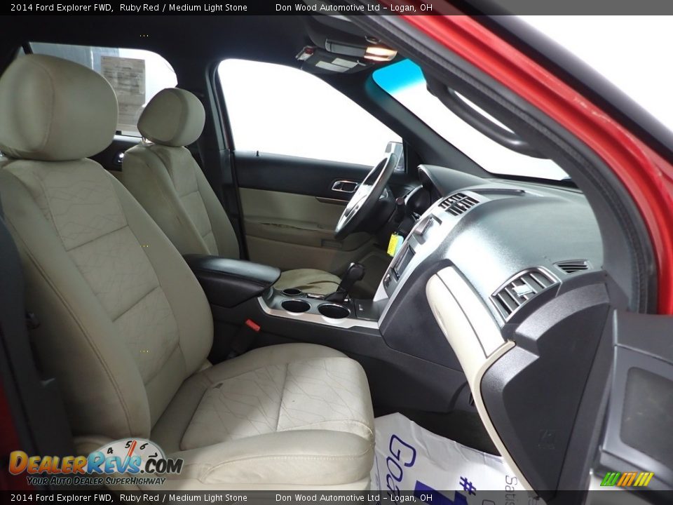 2014 Ford Explorer FWD Ruby Red / Medium Light Stone Photo #26