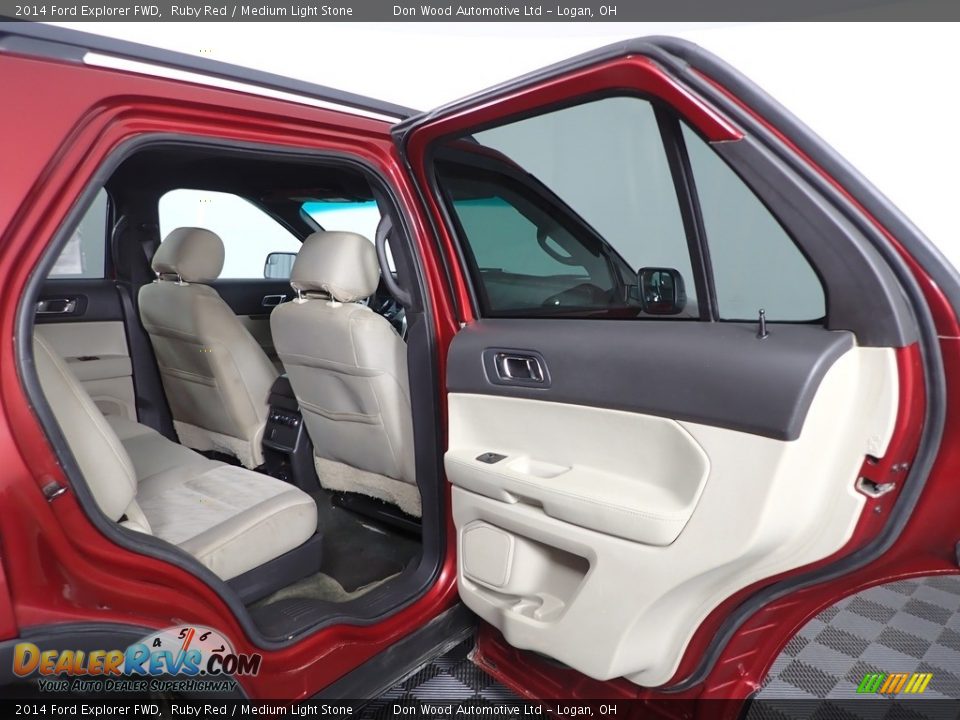 2014 Ford Explorer FWD Ruby Red / Medium Light Stone Photo #27