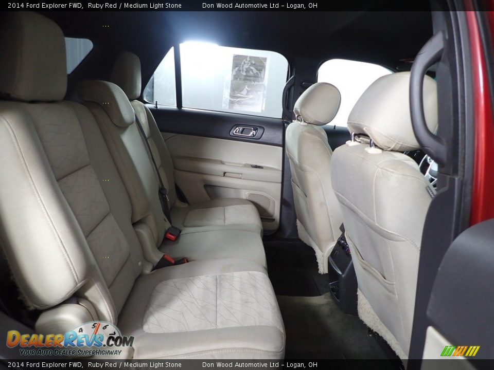 2014 Ford Explorer FWD Ruby Red / Medium Light Stone Photo #28