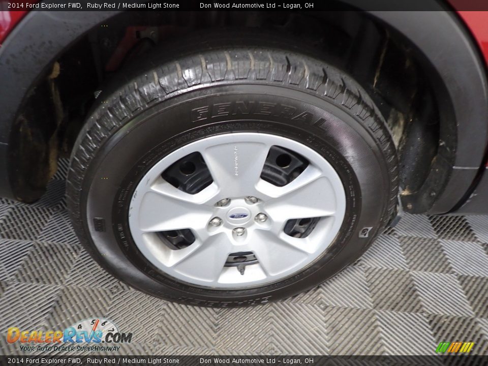 2014 Ford Explorer FWD Ruby Red / Medium Light Stone Photo #30
