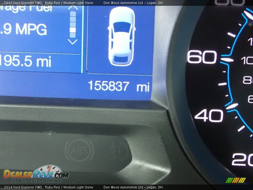 2014 Ford Explorer FWD Ruby Red / Medium Light Stone Photo #31