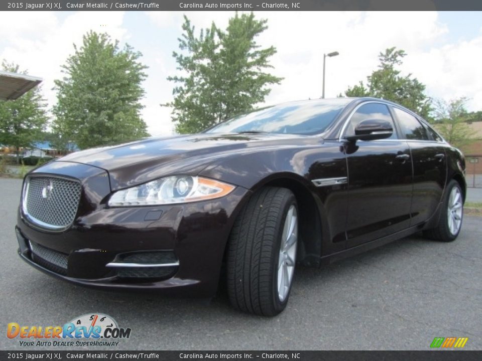 2015 Jaguar XJ XJ Caviar Metallic / Cashew/Truffle Photo #6