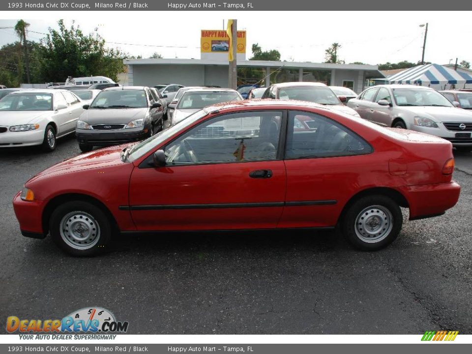 1993 Honda Civic DX Coupe Milano Red / Black Photo #5