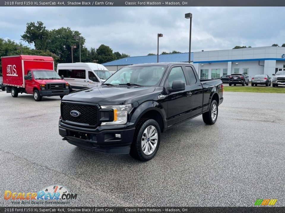2018 Ford F150 XL SuperCab 4x4 Shadow Black / Earth Gray Photo #1