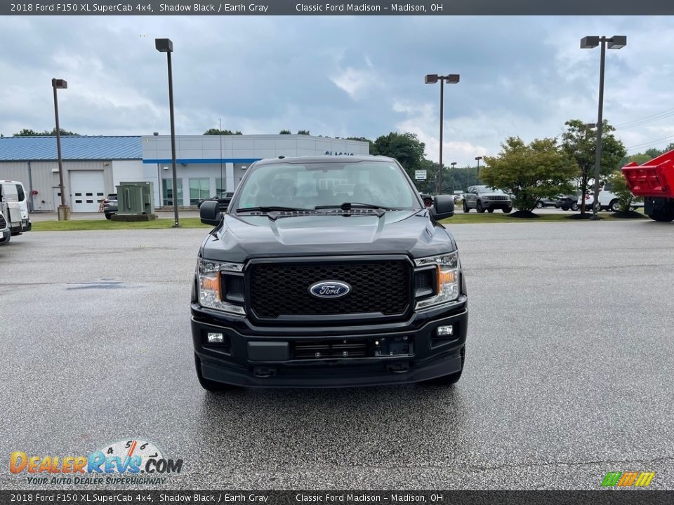 2018 Ford F150 XL SuperCab 4x4 Shadow Black / Earth Gray Photo #2