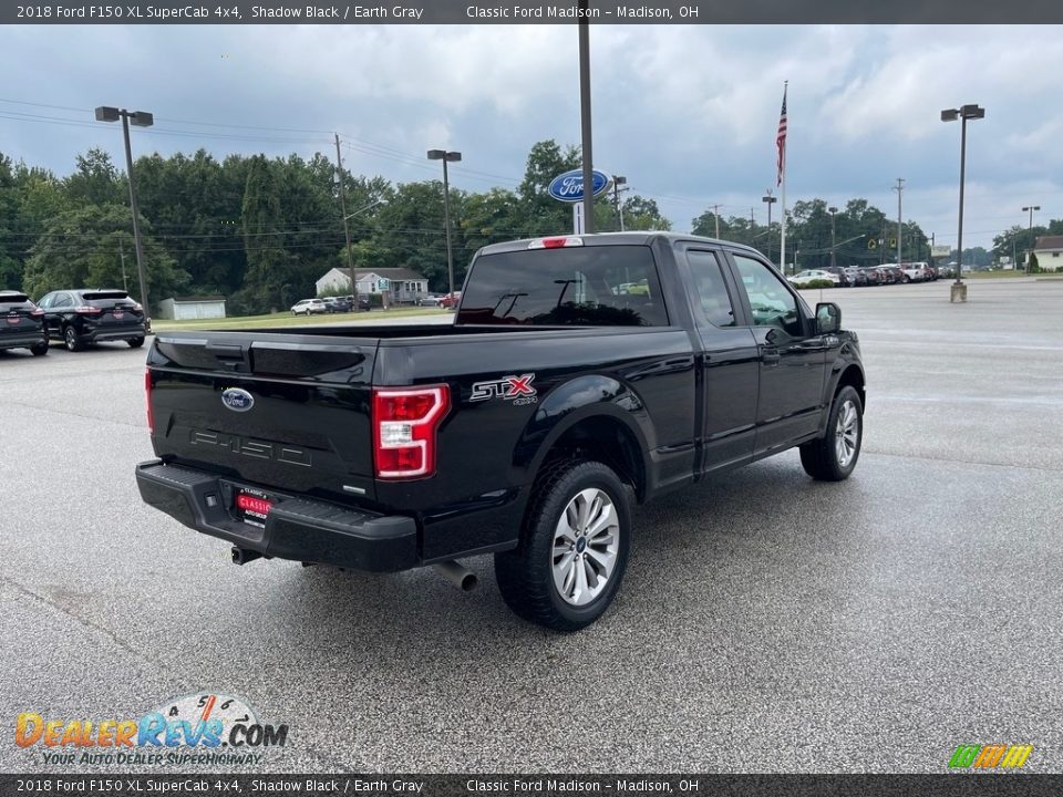 2018 Ford F150 XL SuperCab 4x4 Shadow Black / Earth Gray Photo #5