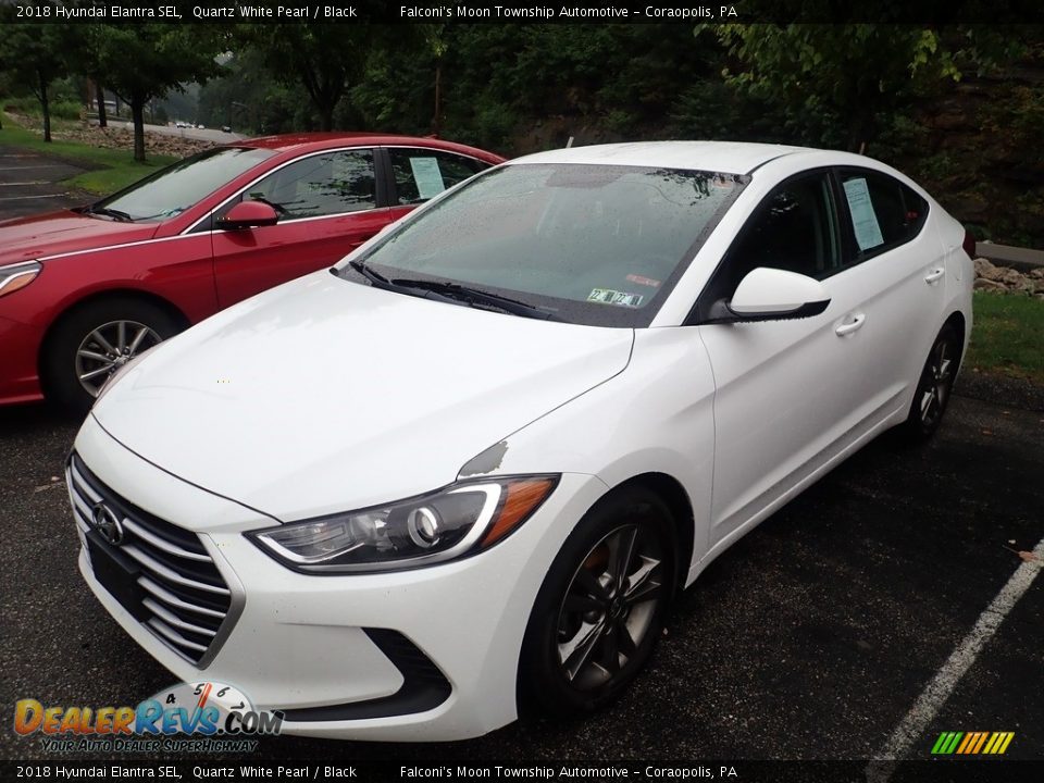 2018 Hyundai Elantra SEL Quartz White Pearl / Black Photo #1