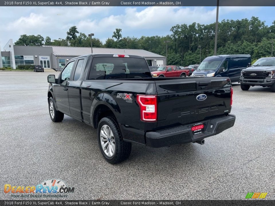 2018 Ford F150 XL SuperCab 4x4 Shadow Black / Earth Gray Photo #7