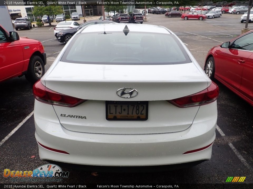 2018 Hyundai Elantra SEL Quartz White Pearl / Black Photo #3