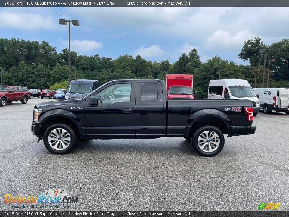 2018 Ford F150 XL SuperCab 4x4 Shadow Black / Earth Gray Photo #8