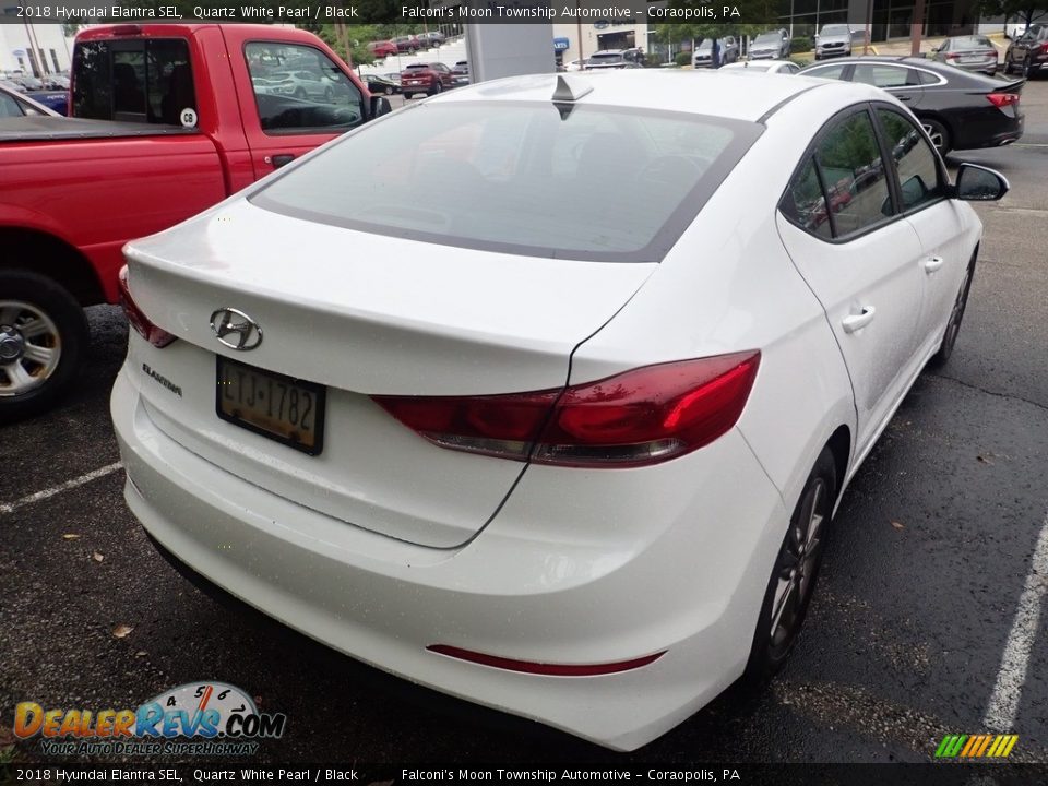 2018 Hyundai Elantra SEL Quartz White Pearl / Black Photo #4