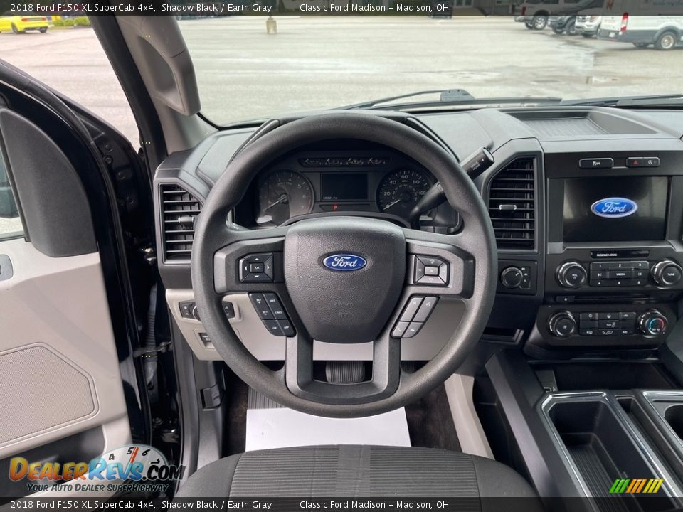2018 Ford F150 XL SuperCab 4x4 Shadow Black / Earth Gray Photo #9