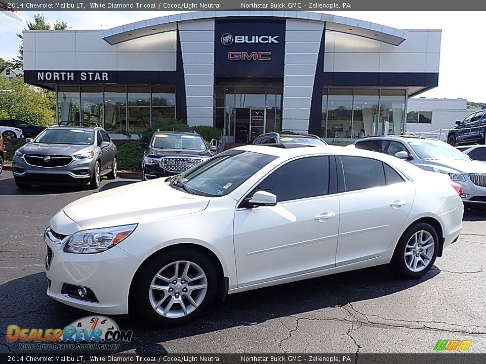2014 Chevrolet Malibu LT White Diamond Tricoat / Cocoa/Light Neutral Photo #1