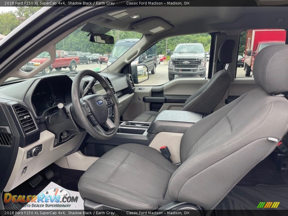 2018 Ford F150 XL SuperCab 4x4 Shadow Black / Earth Gray Photo #11
