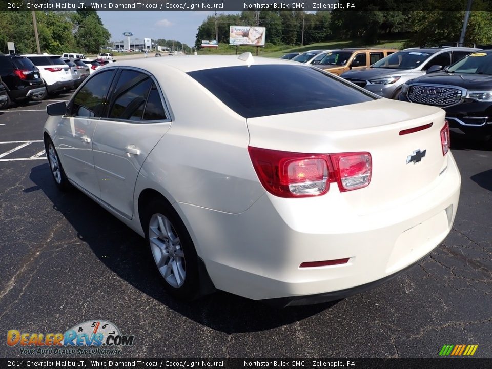 2014 Chevrolet Malibu LT White Diamond Tricoat / Cocoa/Light Neutral Photo #3