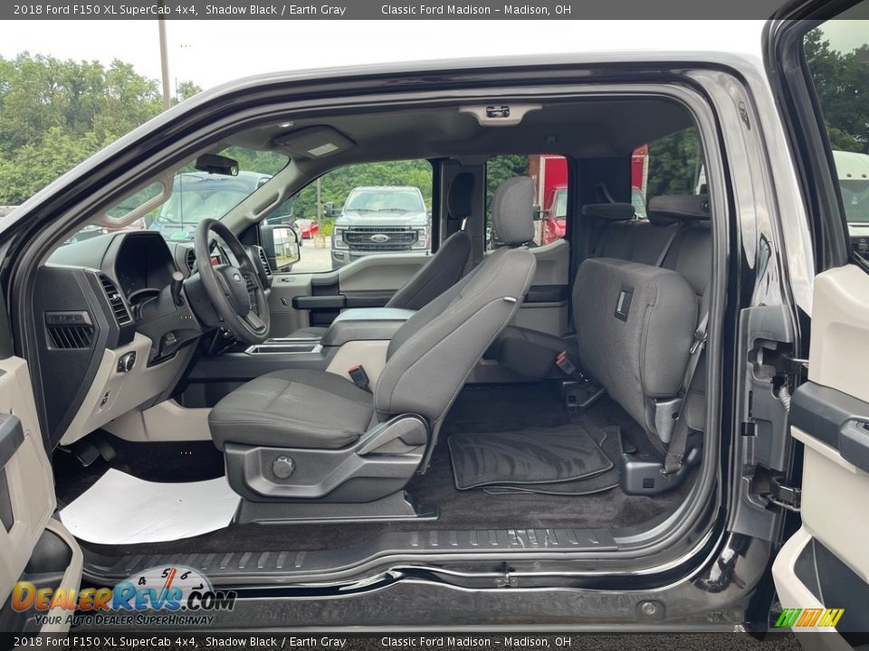 2018 Ford F150 XL SuperCab 4x4 Shadow Black / Earth Gray Photo #13