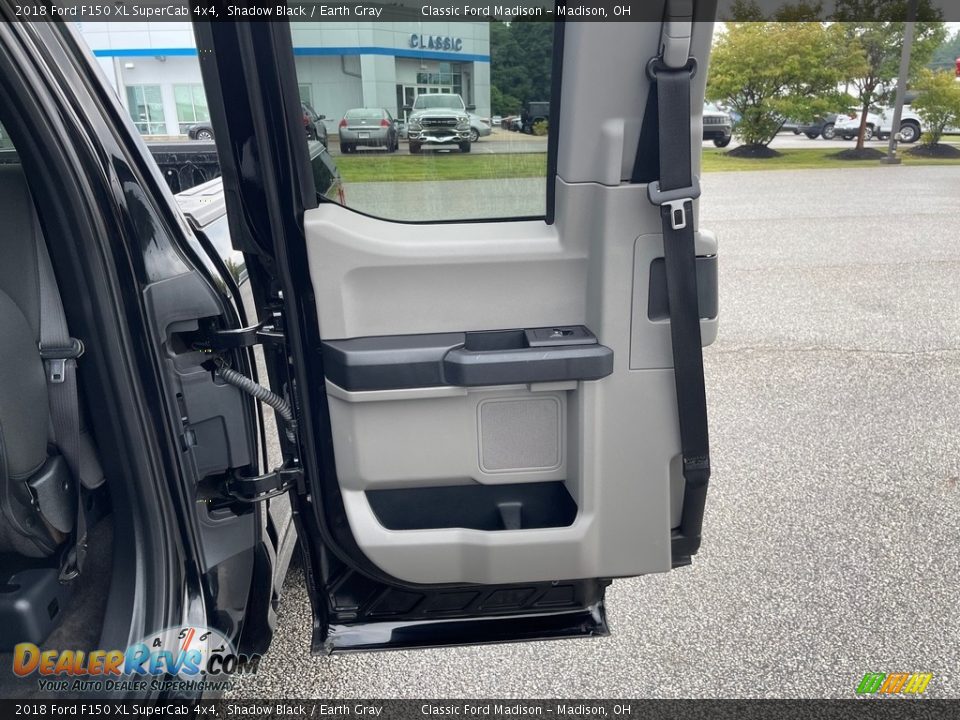 2018 Ford F150 XL SuperCab 4x4 Shadow Black / Earth Gray Photo #14