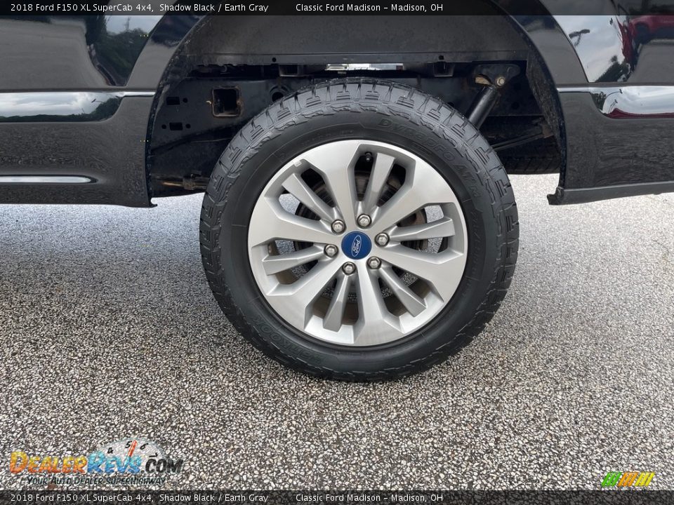 2018 Ford F150 XL SuperCab 4x4 Shadow Black / Earth Gray Photo #15