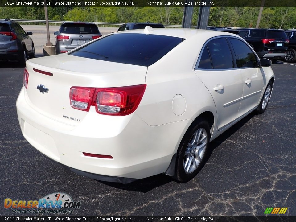 2014 Chevrolet Malibu LT White Diamond Tricoat / Cocoa/Light Neutral Photo #6