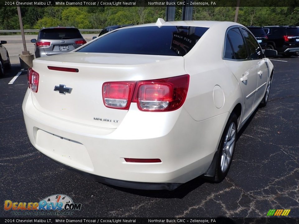 2014 Chevrolet Malibu LT White Diamond Tricoat / Cocoa/Light Neutral Photo #7