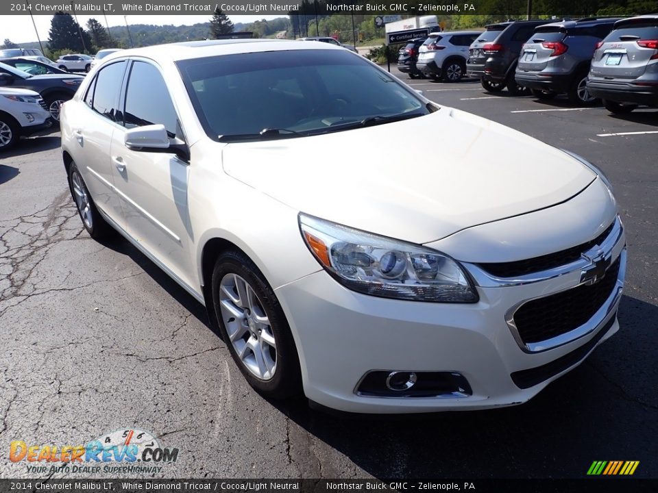 2014 Chevrolet Malibu LT White Diamond Tricoat / Cocoa/Light Neutral Photo #9