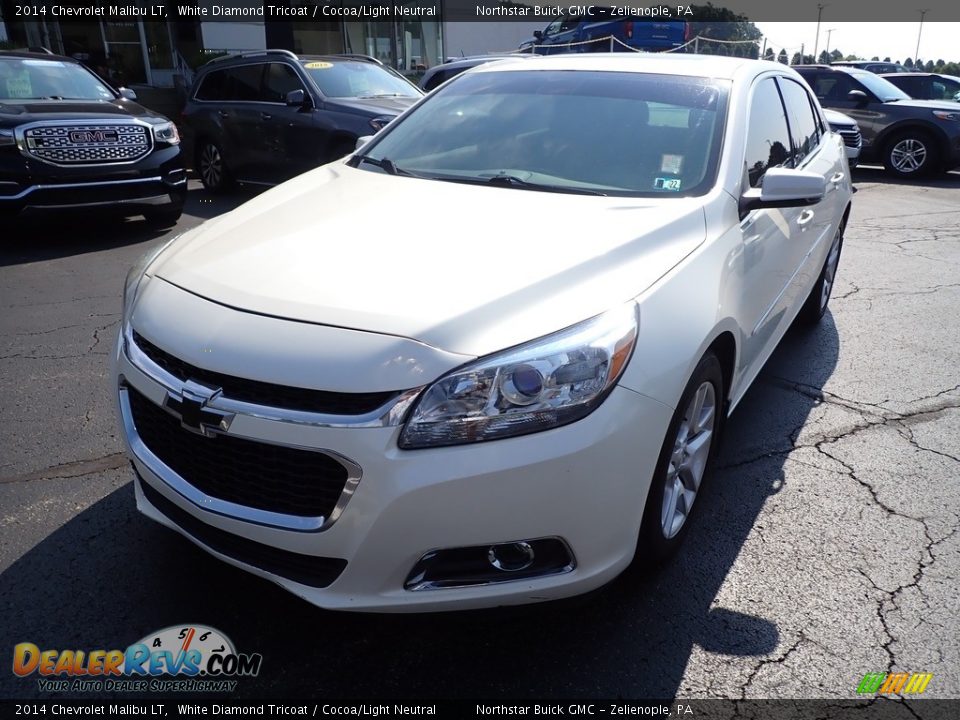 2014 Chevrolet Malibu LT White Diamond Tricoat / Cocoa/Light Neutral Photo #12